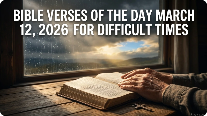 Bible Verses of the Day March 12, 2026 for Difficult Times