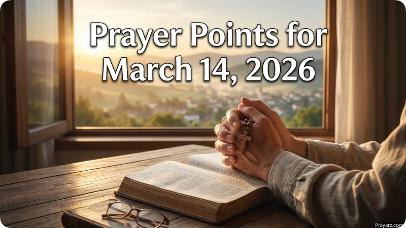 Prayer Points for March 14, 2026