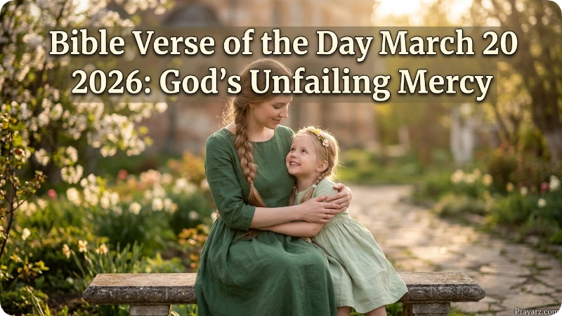 Bible Verse of the Day March 20 2026: God’s Unfailing Mercy
