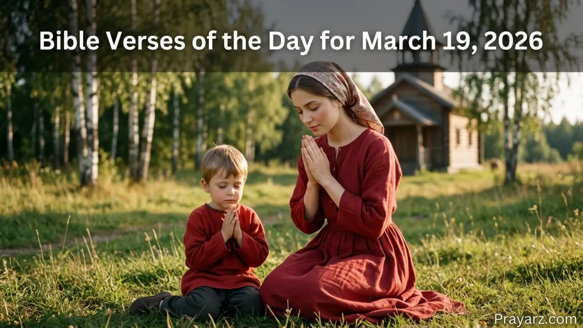 Bible Verses of the Day for March 19, 2026