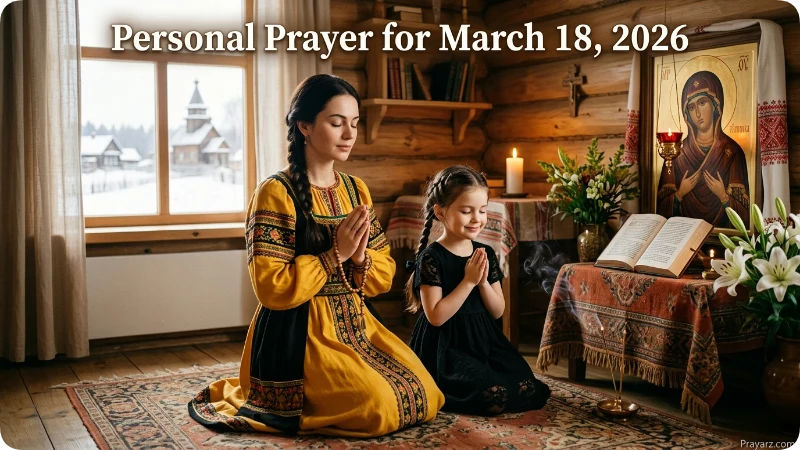 Personal Prayer for March 18, 2026
